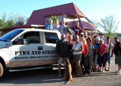 Group photo of Paws and Stripes Helping Dogs Helping Heros